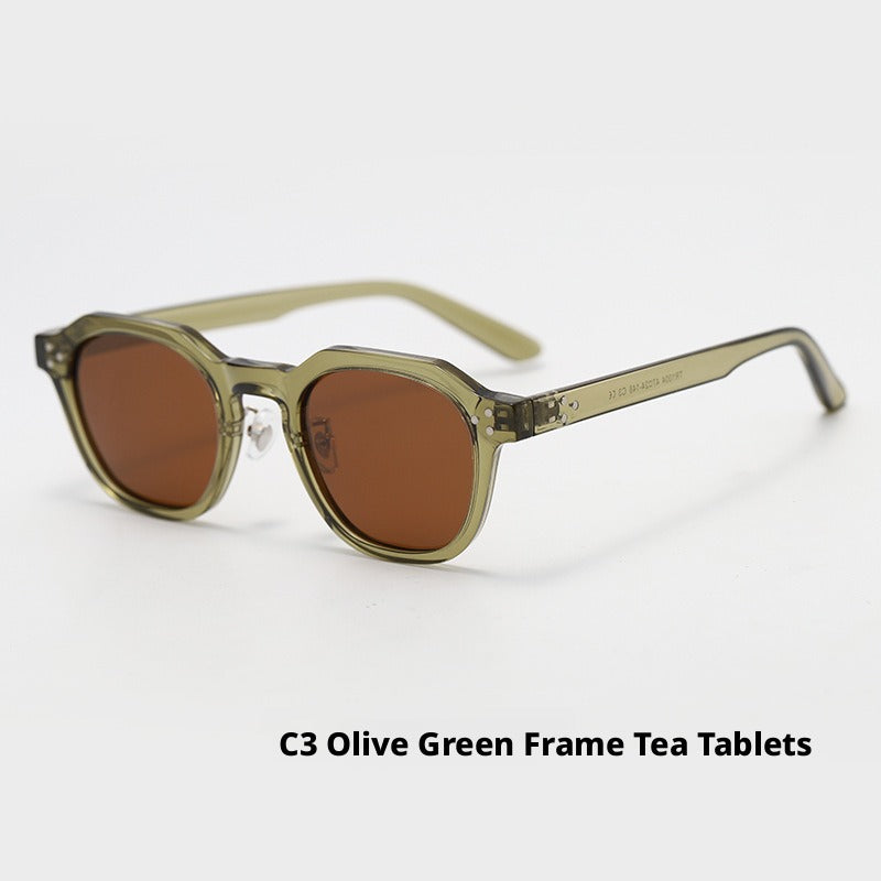 Lunettes de Soleil Américaines Vert Olive en TR90